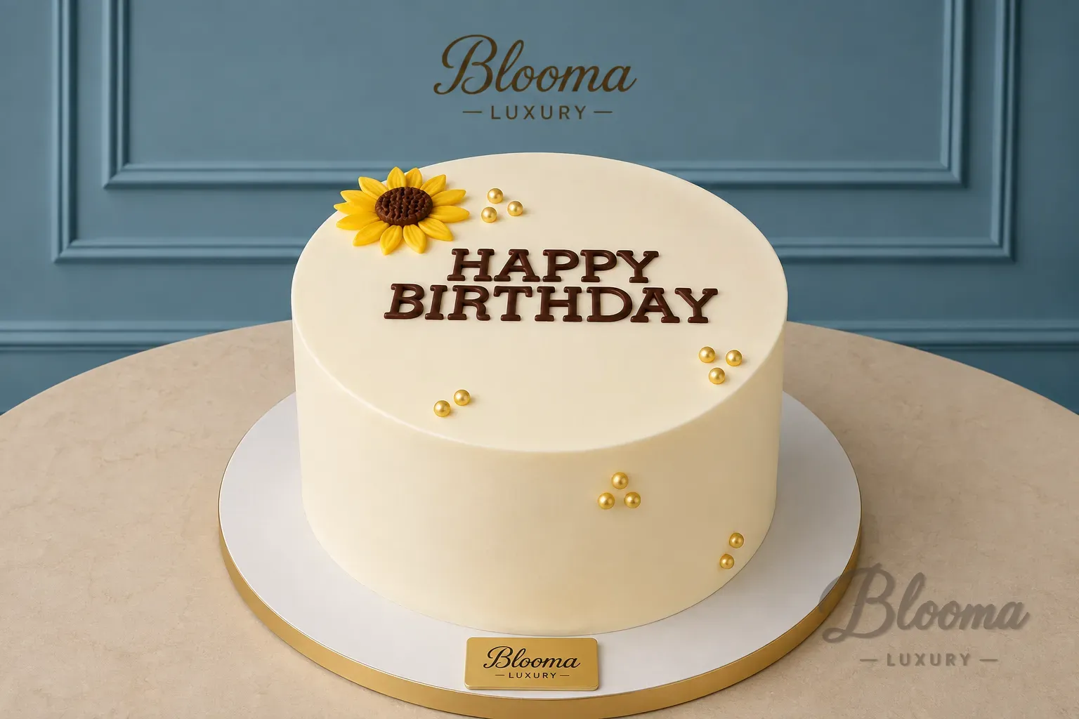 Golden Sunflower Pistachio Cake