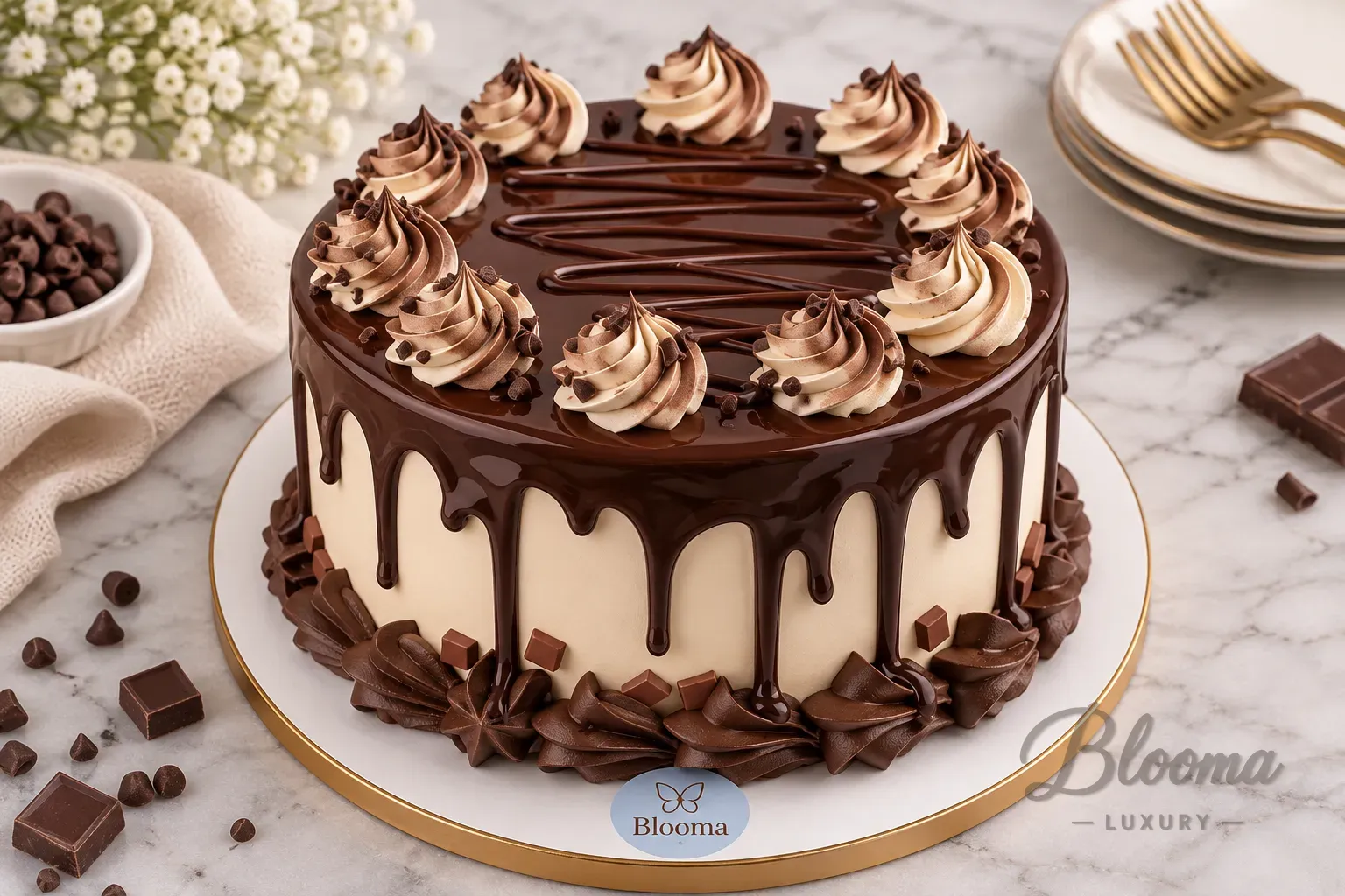 Vanilla & Chocolate Cake