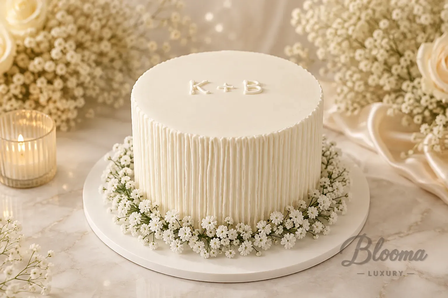 Pure Ivory Elegance Cake - Anniversary cake - proposal cake Engagement cake wedding cake