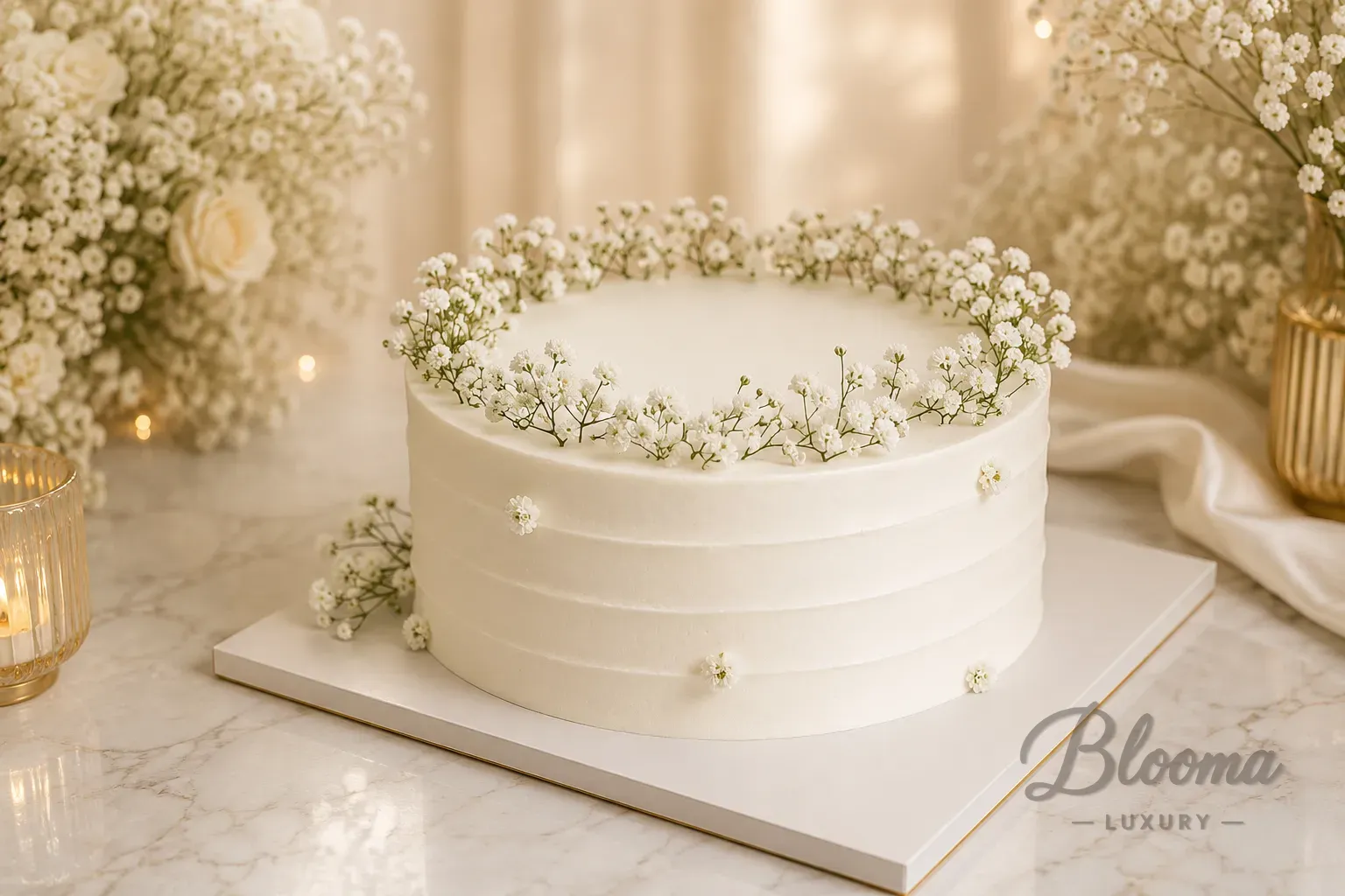 Ivory Bloom Celebration Cake - Ivory Bloom Celebration Cake – Engagement | Wedding | Anniversary