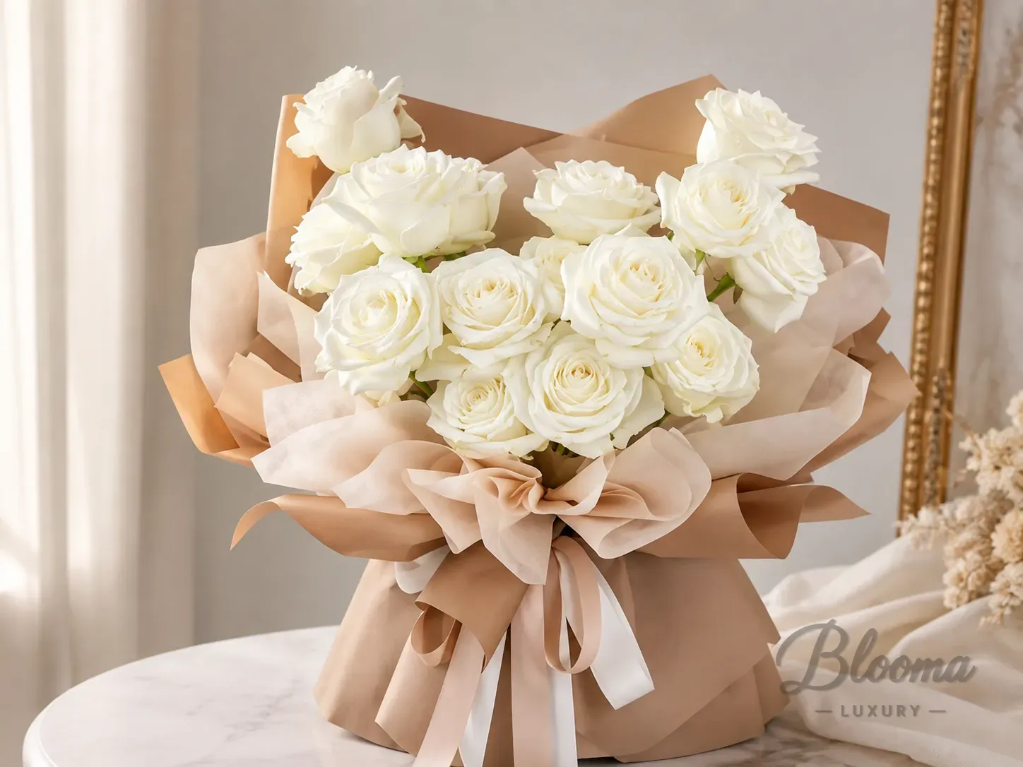 White Roses Bouquet 24