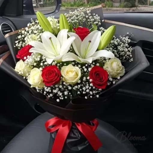 Eternal Love Lily & Rose Bouquet