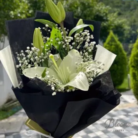 White Lily Serenity Bouquet