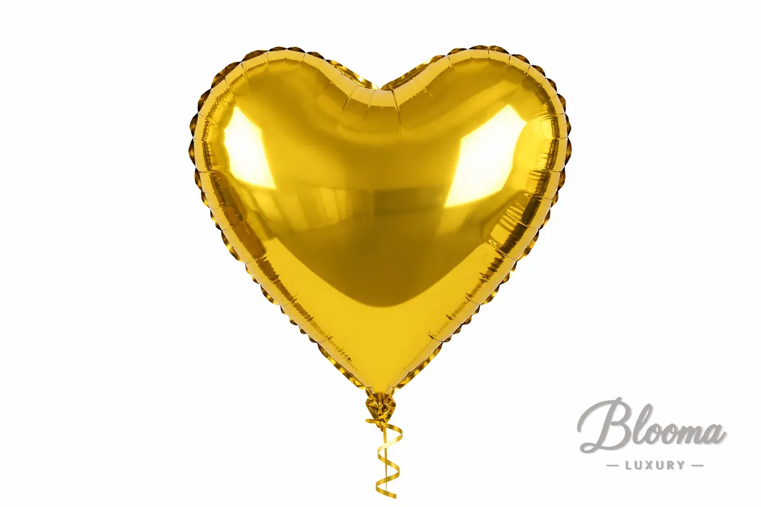 Heart shape Golden Helium Balloon - 1 Pc Only