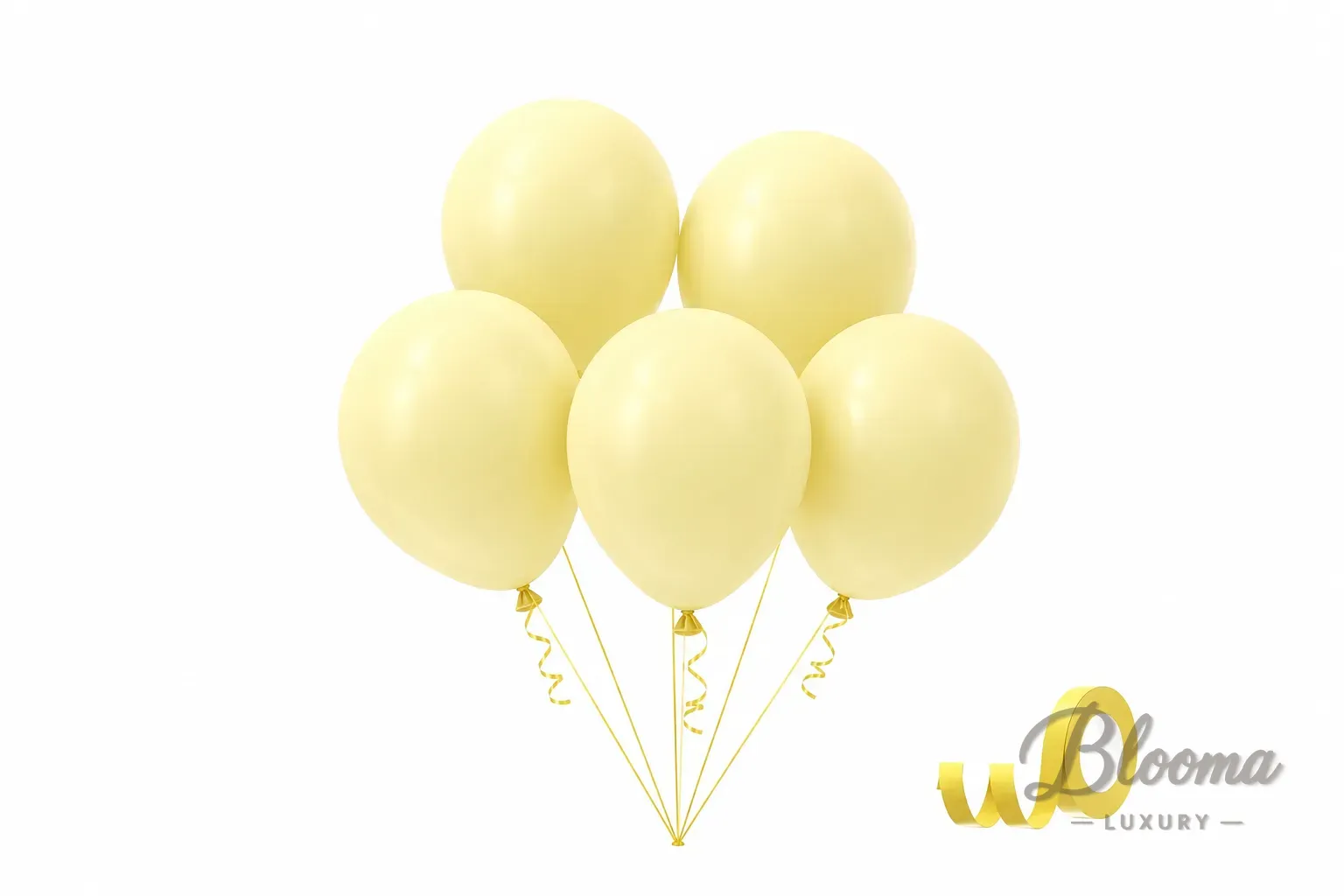 Helium Balloons - Yellow - pack of 5