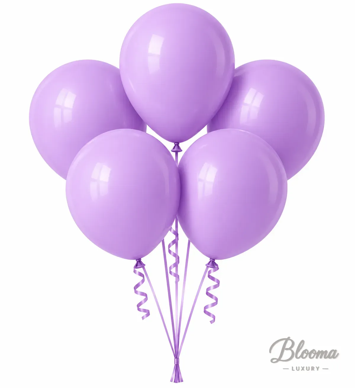 Helium Balloons - Pastel Purple - 5 Pcs Pack