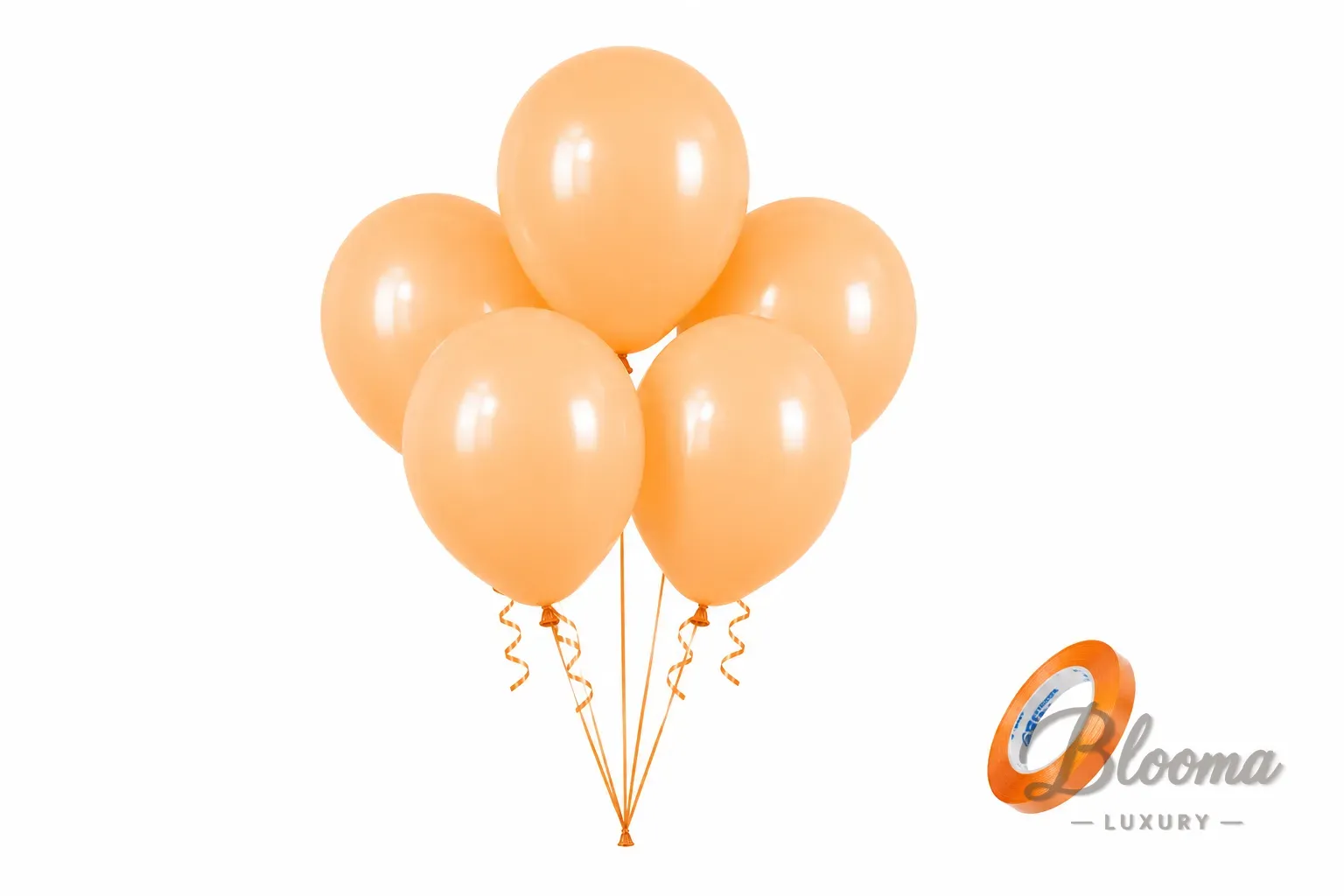 Helium Balloons - Pastel Orange - 5 Pcs Pack