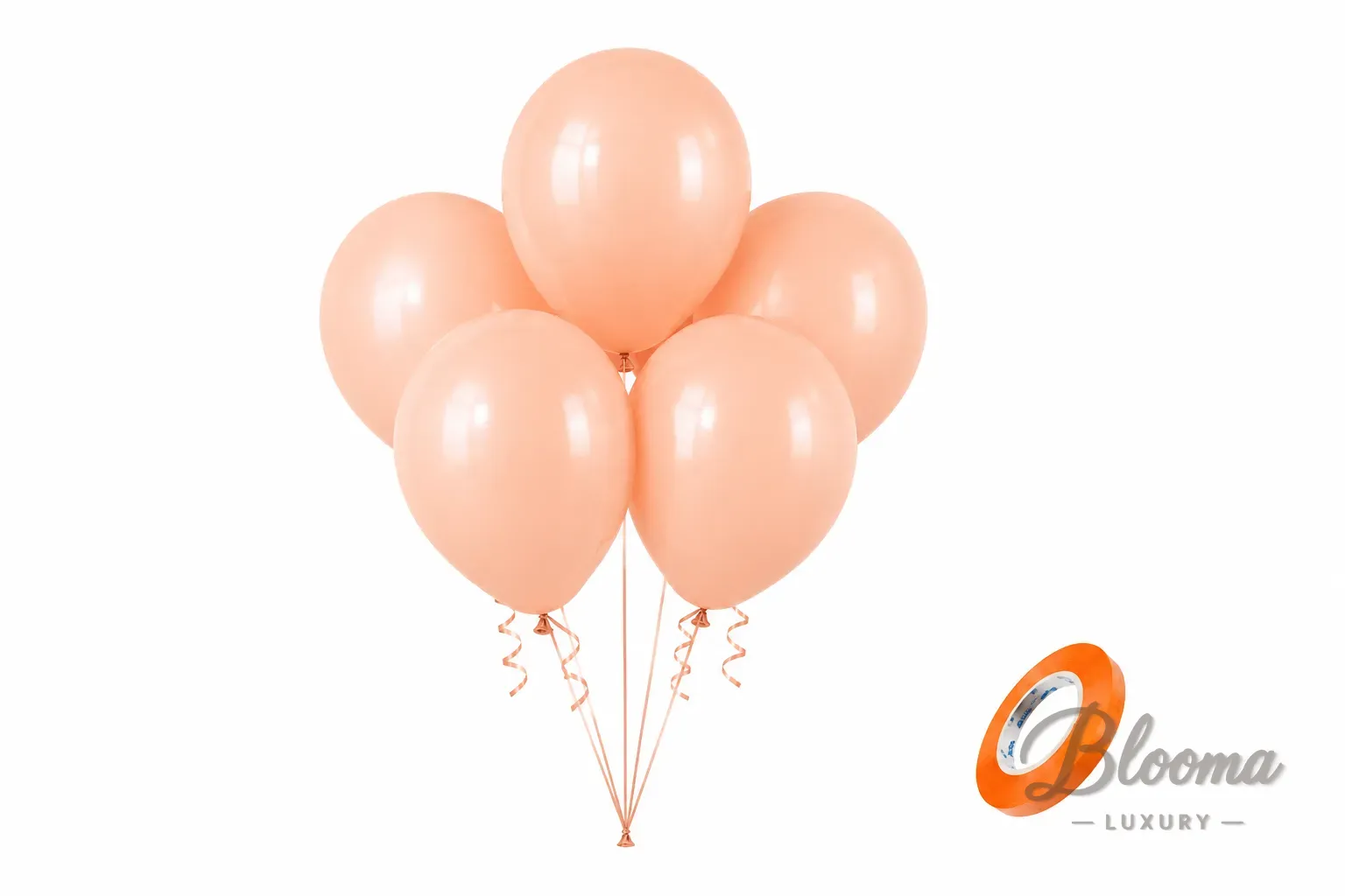 Helium Balloons - Pastel Peach - 5 pcs pack