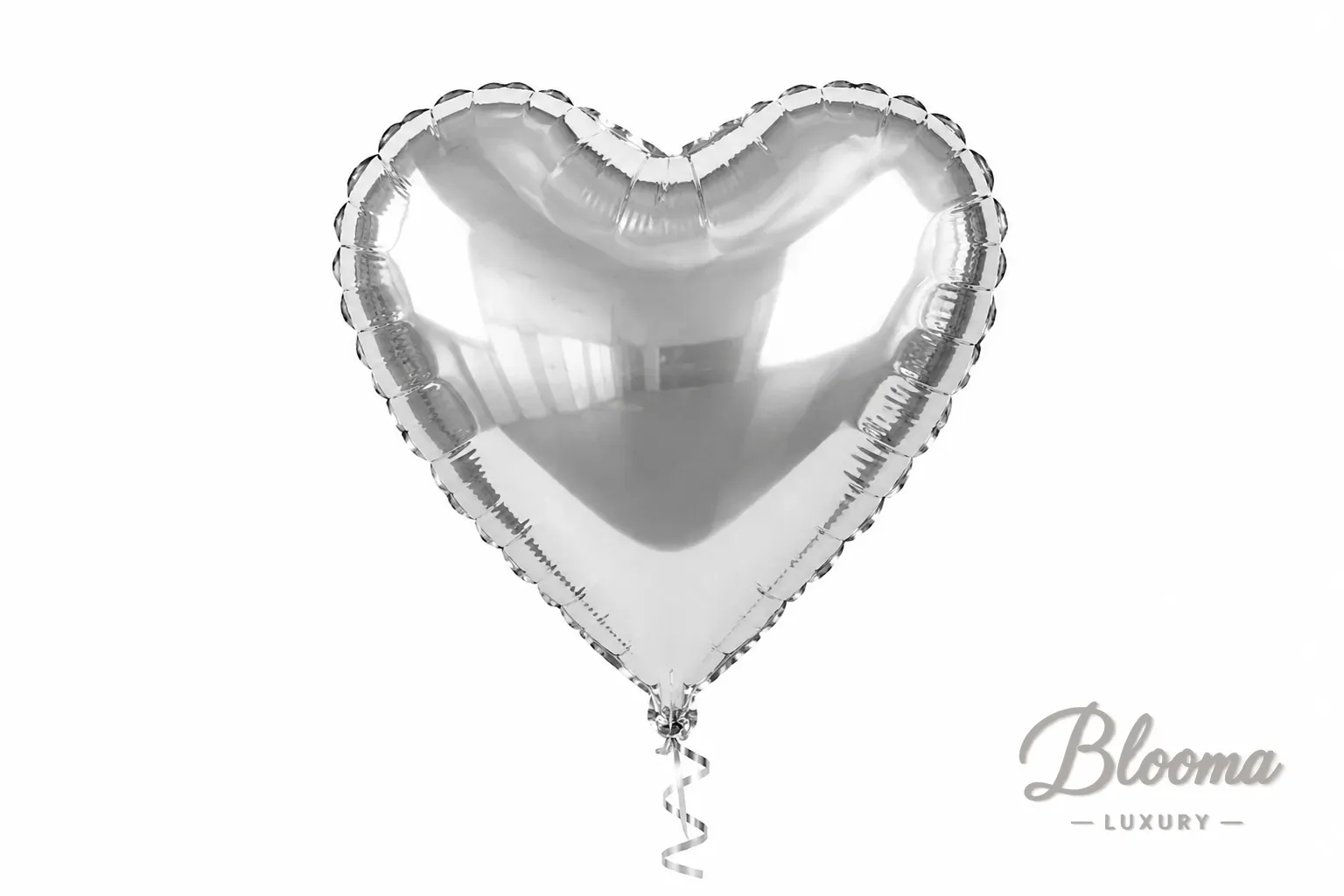 Heart shape Silver Helium Balloon - 1 pc only