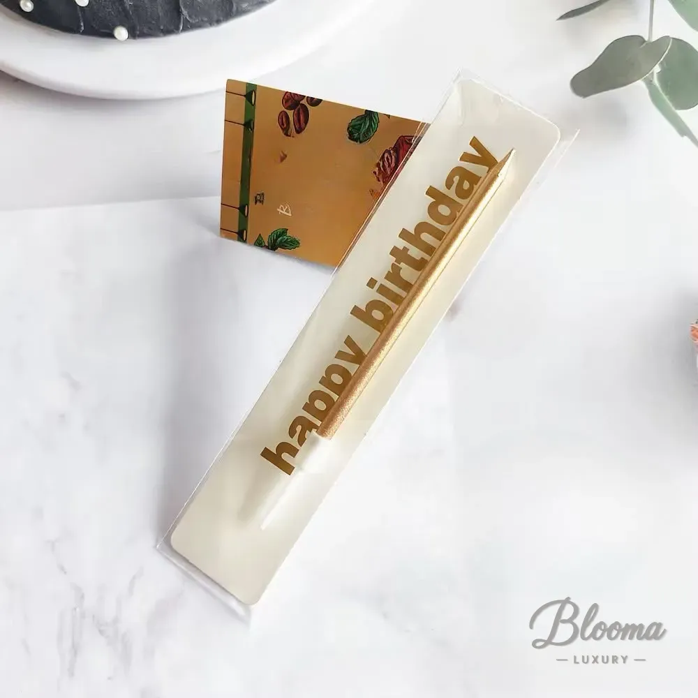 Dull Gold Birthday Candle 1 Piece
