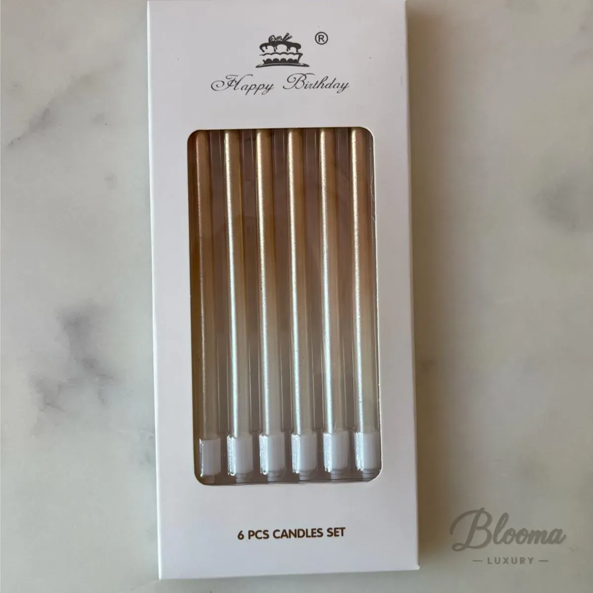 Pearl Ombre Candles - Pack of 6