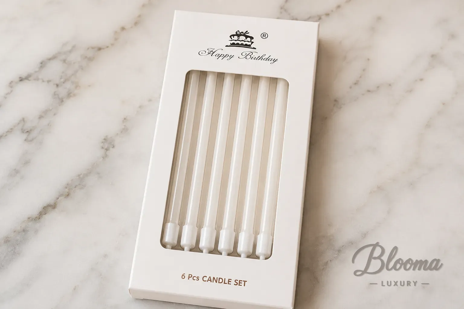 White Candles, Pack of 6