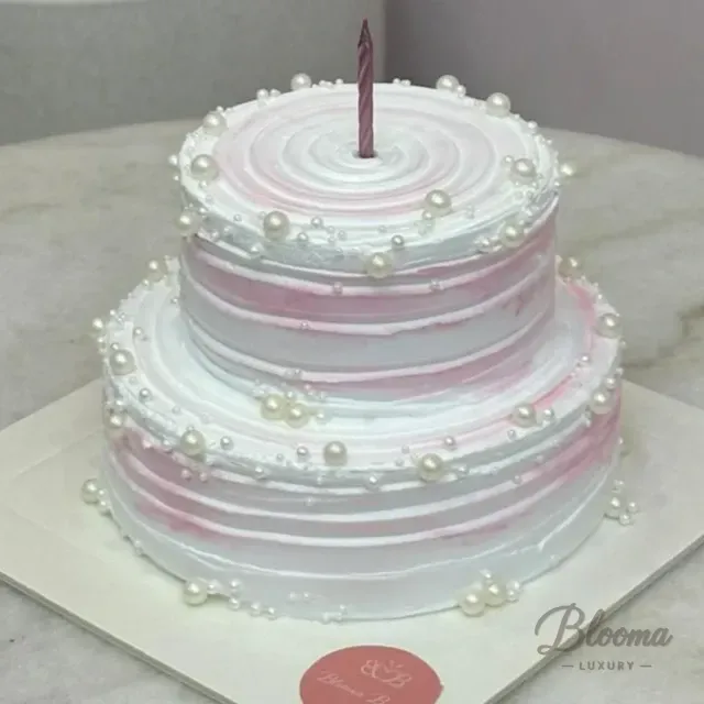 Mini 2 Tier Cake Pink Ombre -  4 to 6 Persons
