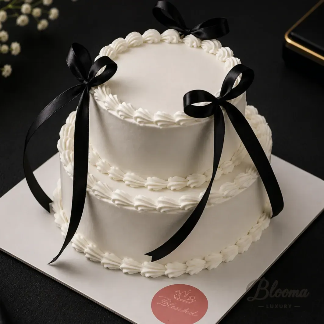 Mini 2 Tier Bow Cake - 4 Person To 6 Persons