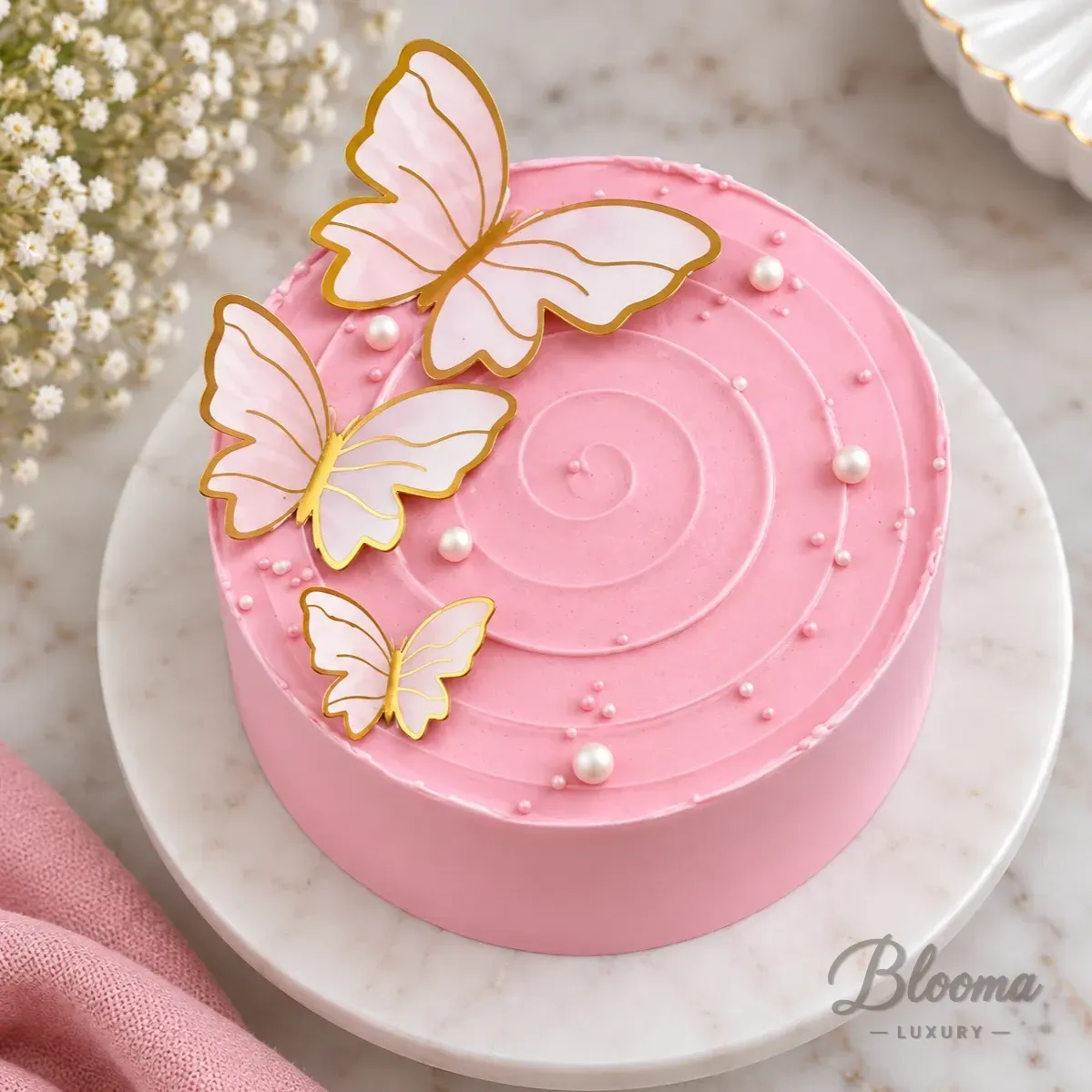 Butterfly Swirl Birthday Cake 6/4