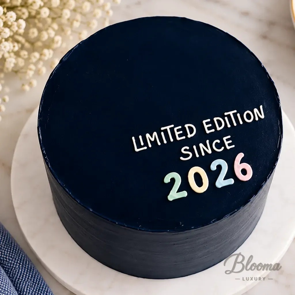 Limited Edition Black Cake for Him Elegant Cake
