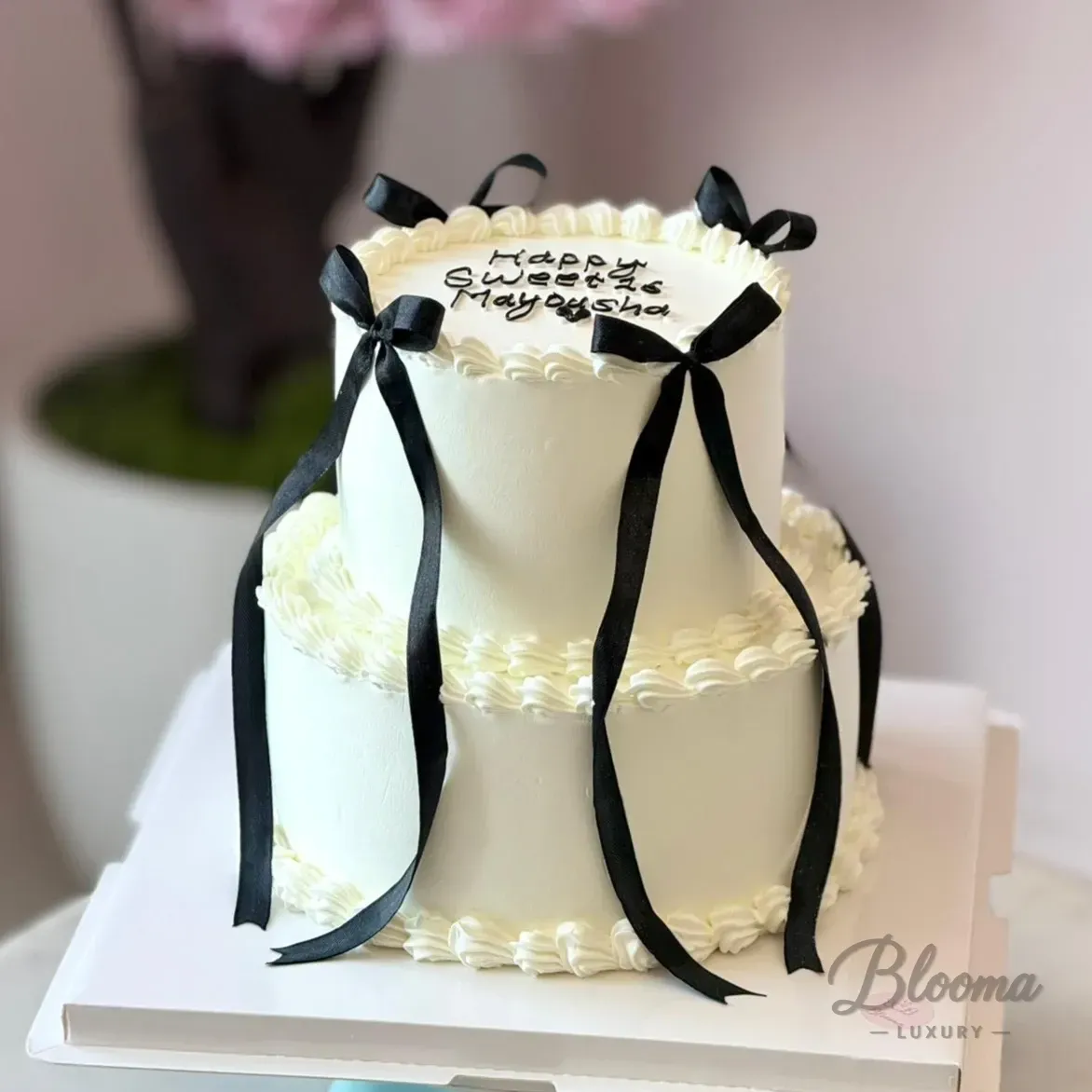 Vintage Ribbon Celebration Cake