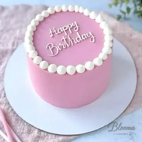 Pink Mirage Minimalist Birthday Cake