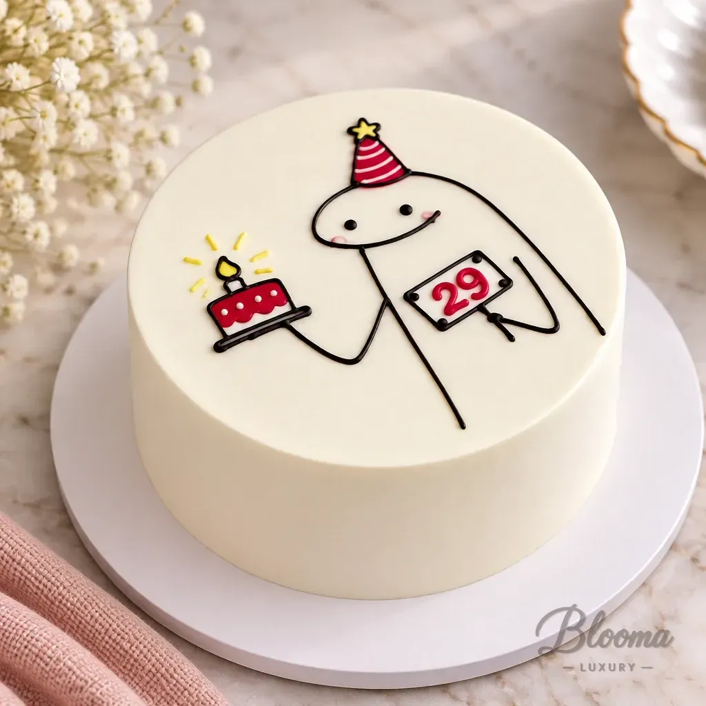 Lumas Birthday Cake Hand Doodled Party Cake