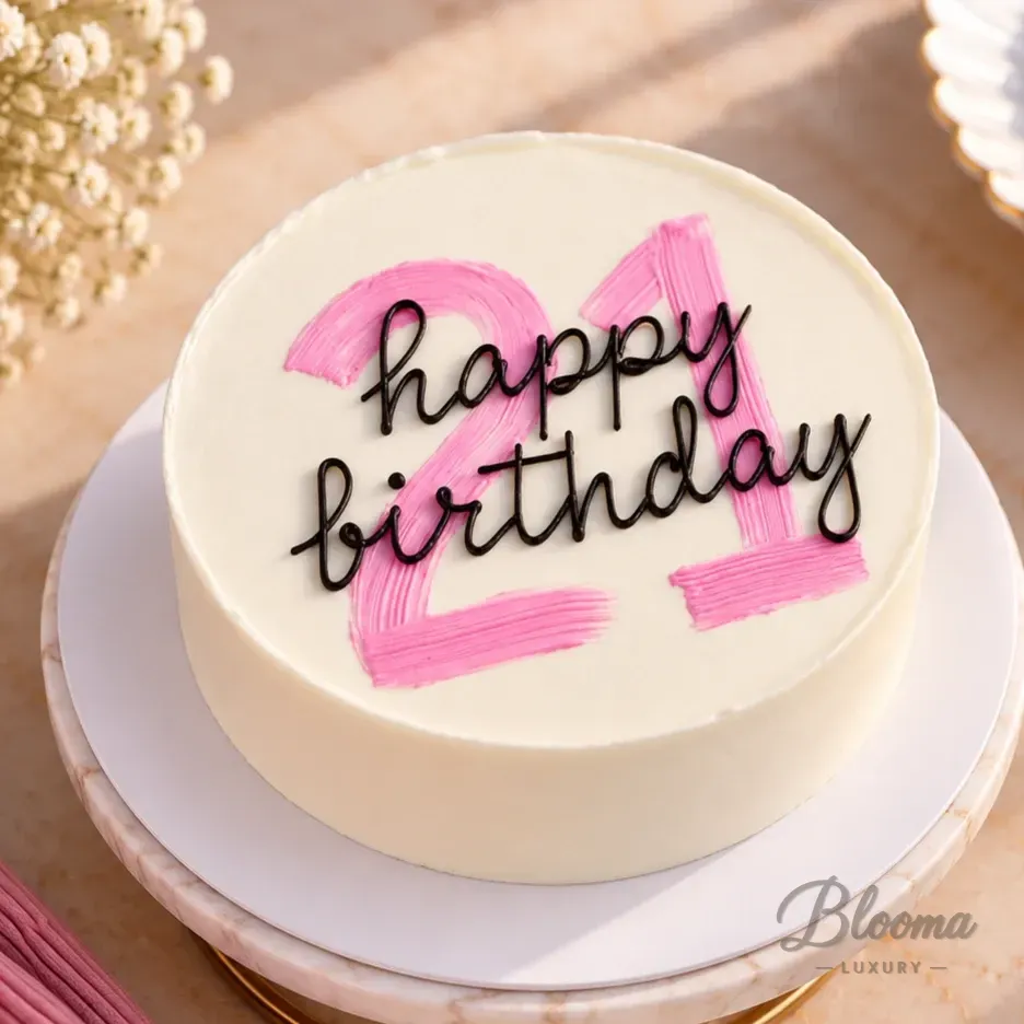Elegant Minimalist Birthday Cake