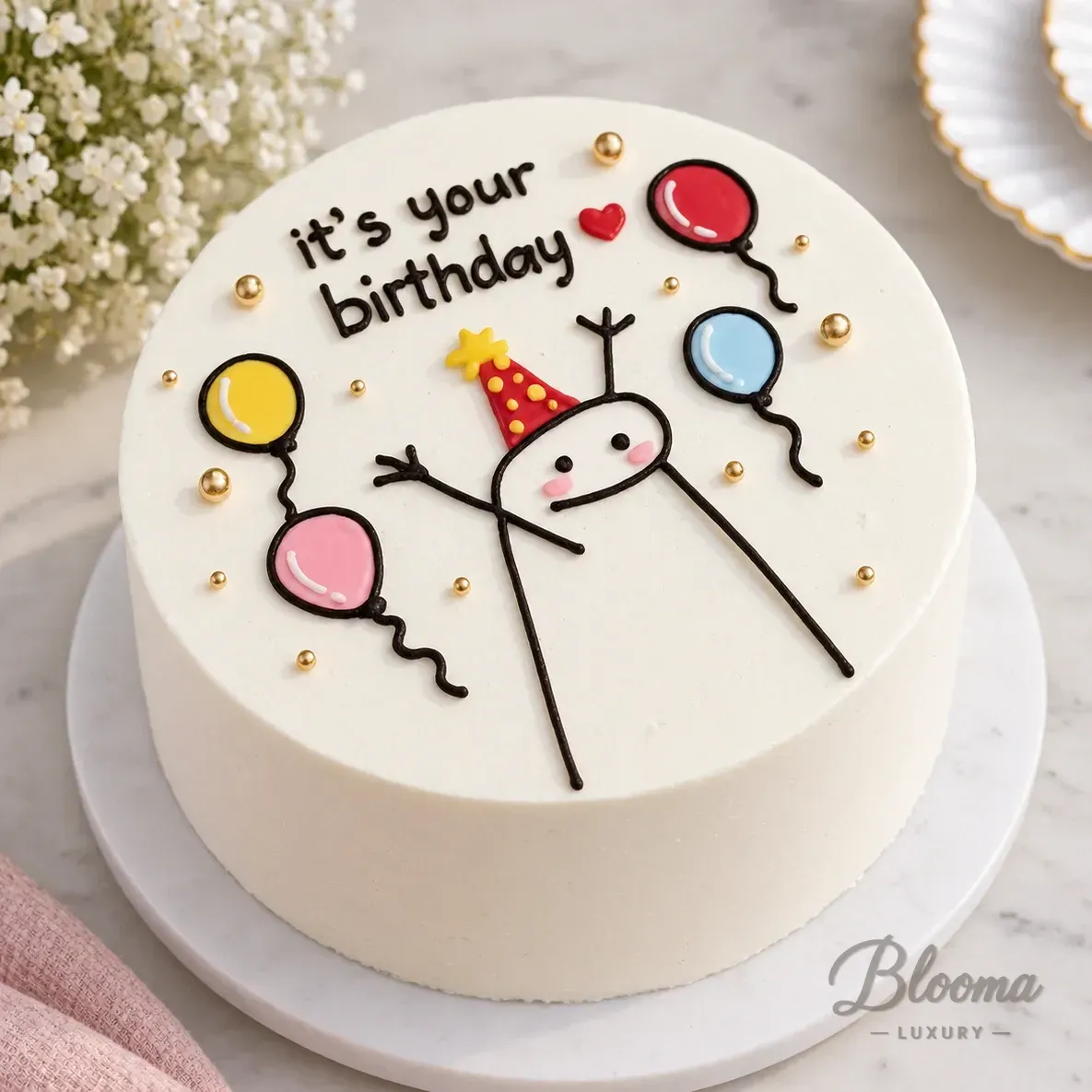 Birthday Joy Cake-Birthday Joy Cake – Luma Funny Character Birthday Cake