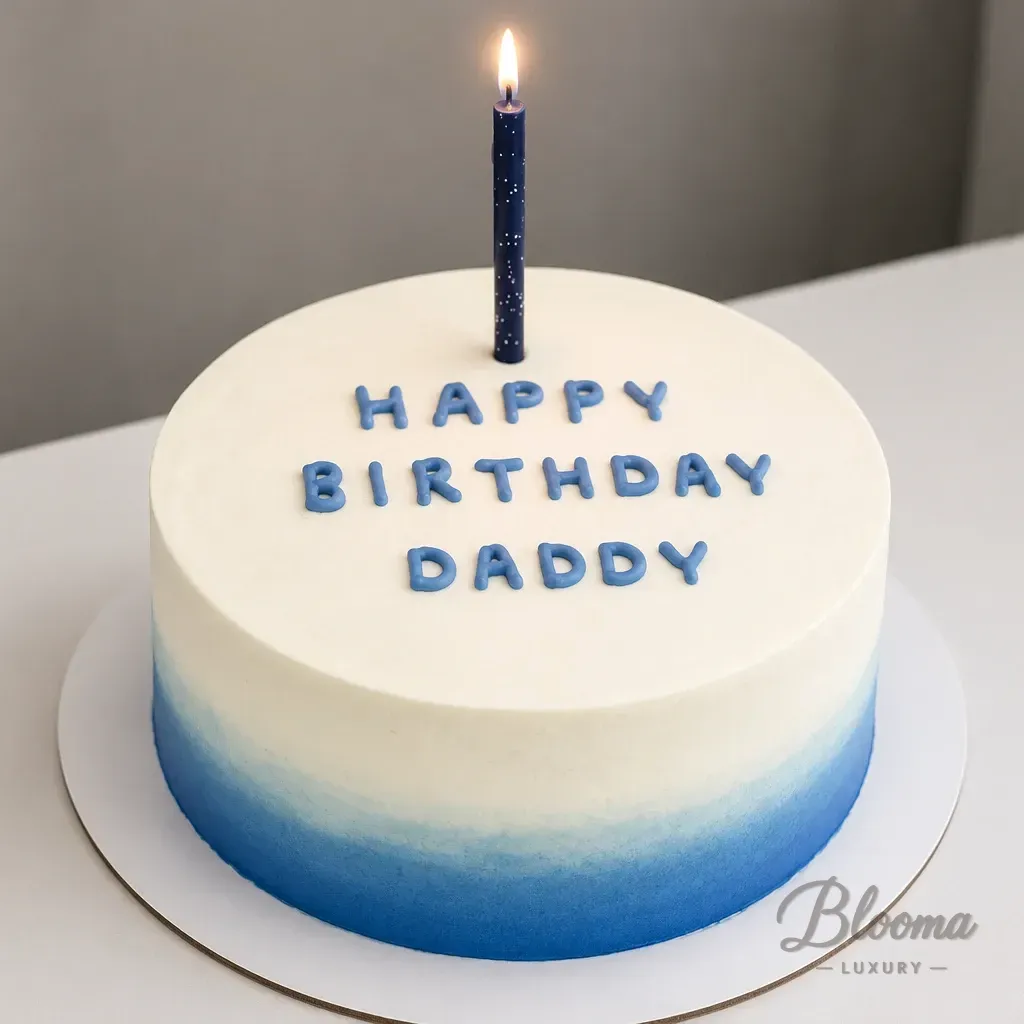 Blue Ombre Birthday Cake