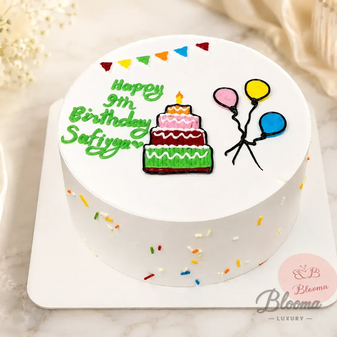 Rainbow Party Delight Cake