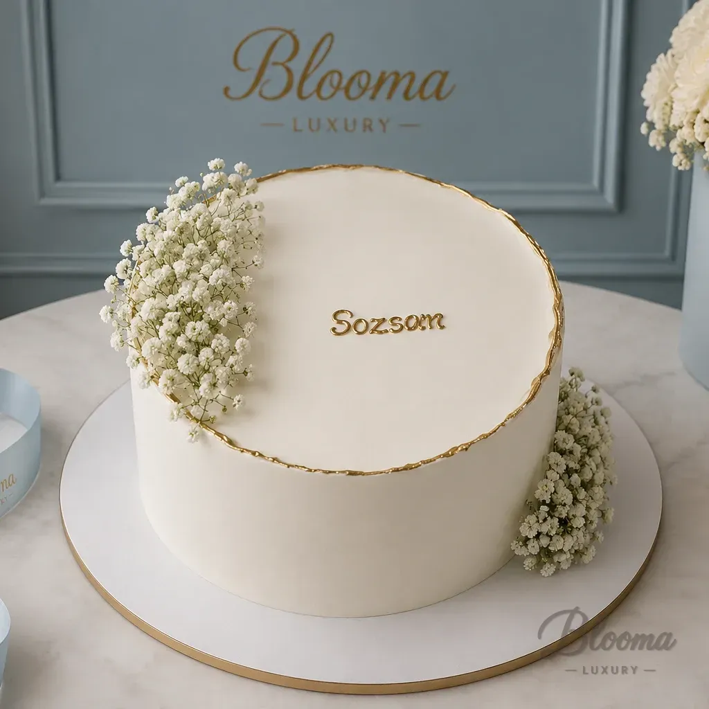 Golden Bloom Elegance Cake