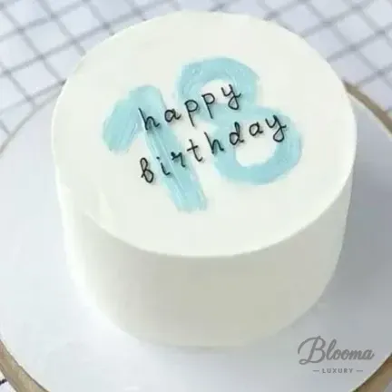 Blue Age Birthday Cake