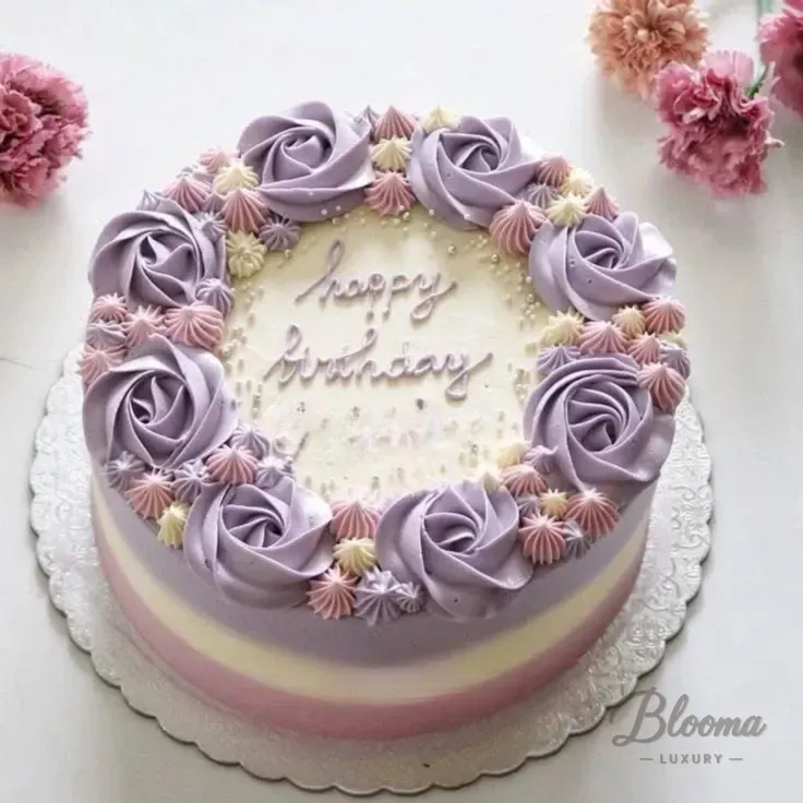 Lavender Rosette Cake