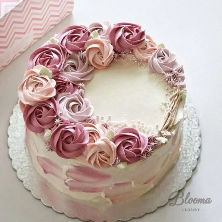 Blush Rosette Cake