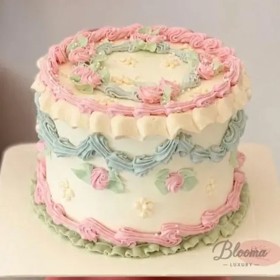 Fancy Nancy Cake – Vintage Mint Blossom Cake
