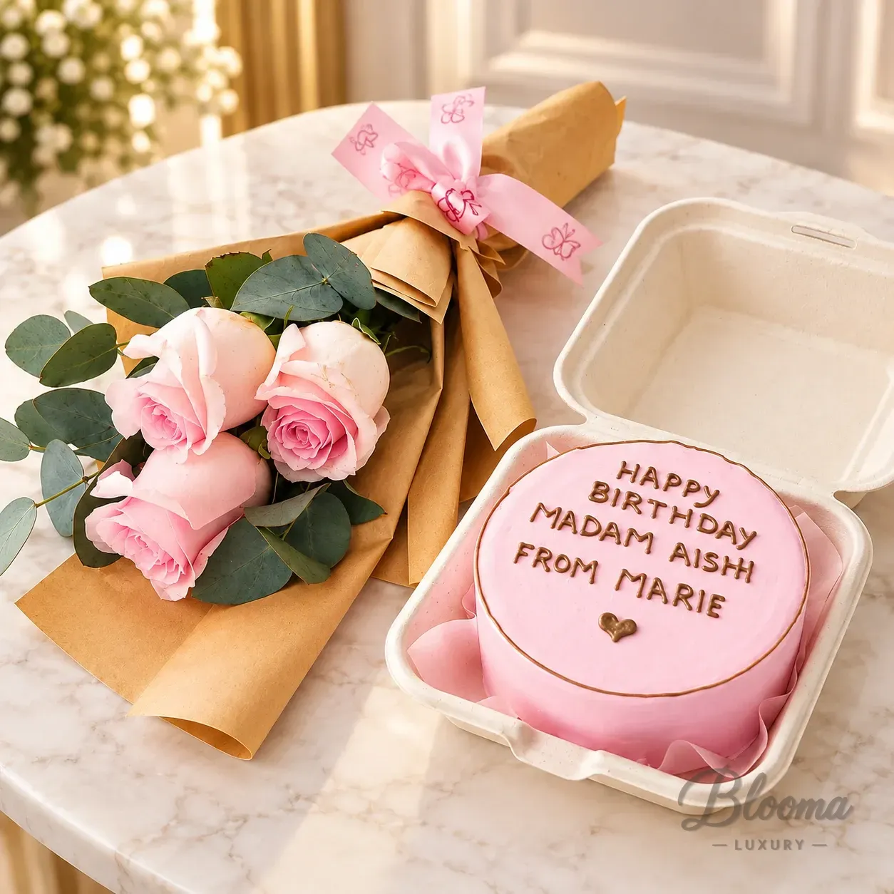 Blooma Mini Pink Roses Bento Combo