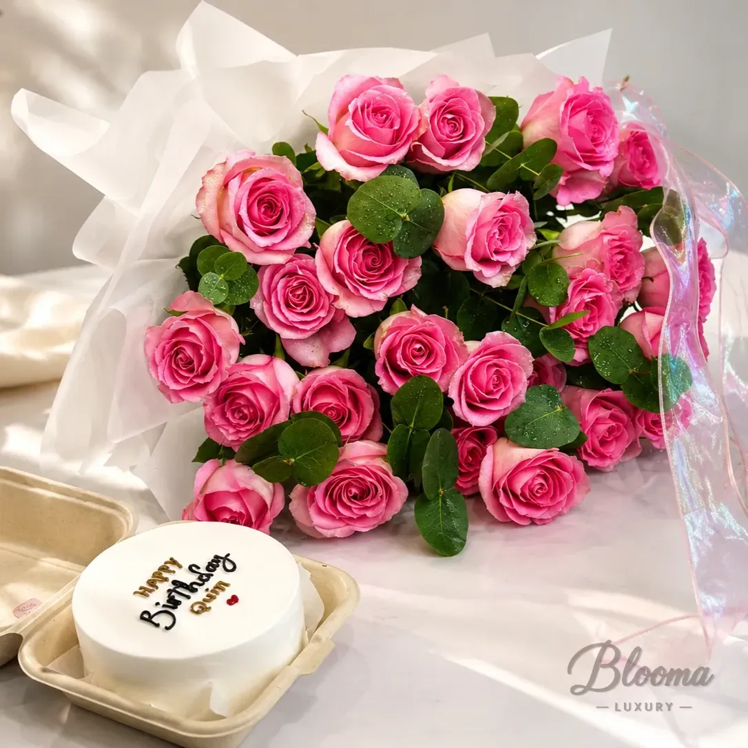 Blooma Pink Roses Bento Combo