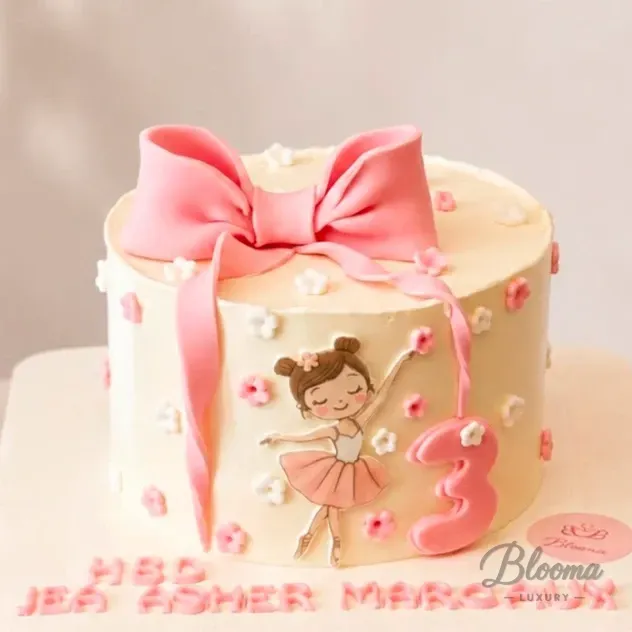 Ballerina Bow Birthday Cake – doll Birthday Cake