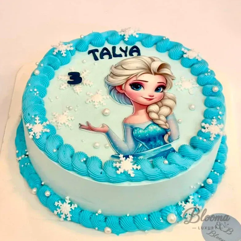 Elsa Frozen Customized Cake