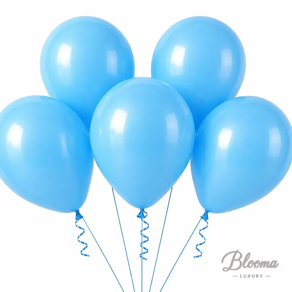 Helium Balloons - Light Blue - 5 pcs pack