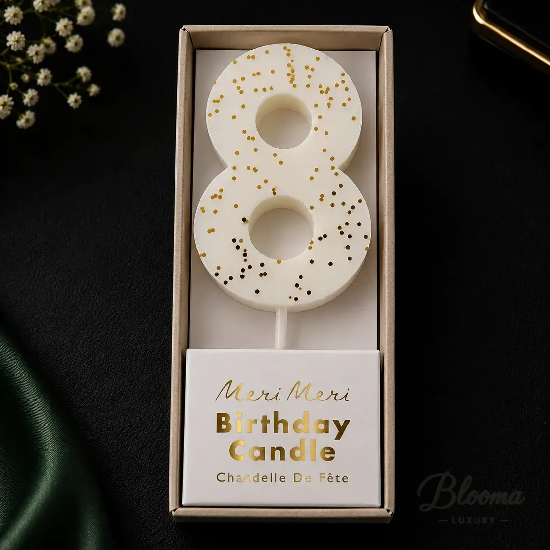 Meri Meri Number 8 Birthday Candle (3–4 inch)