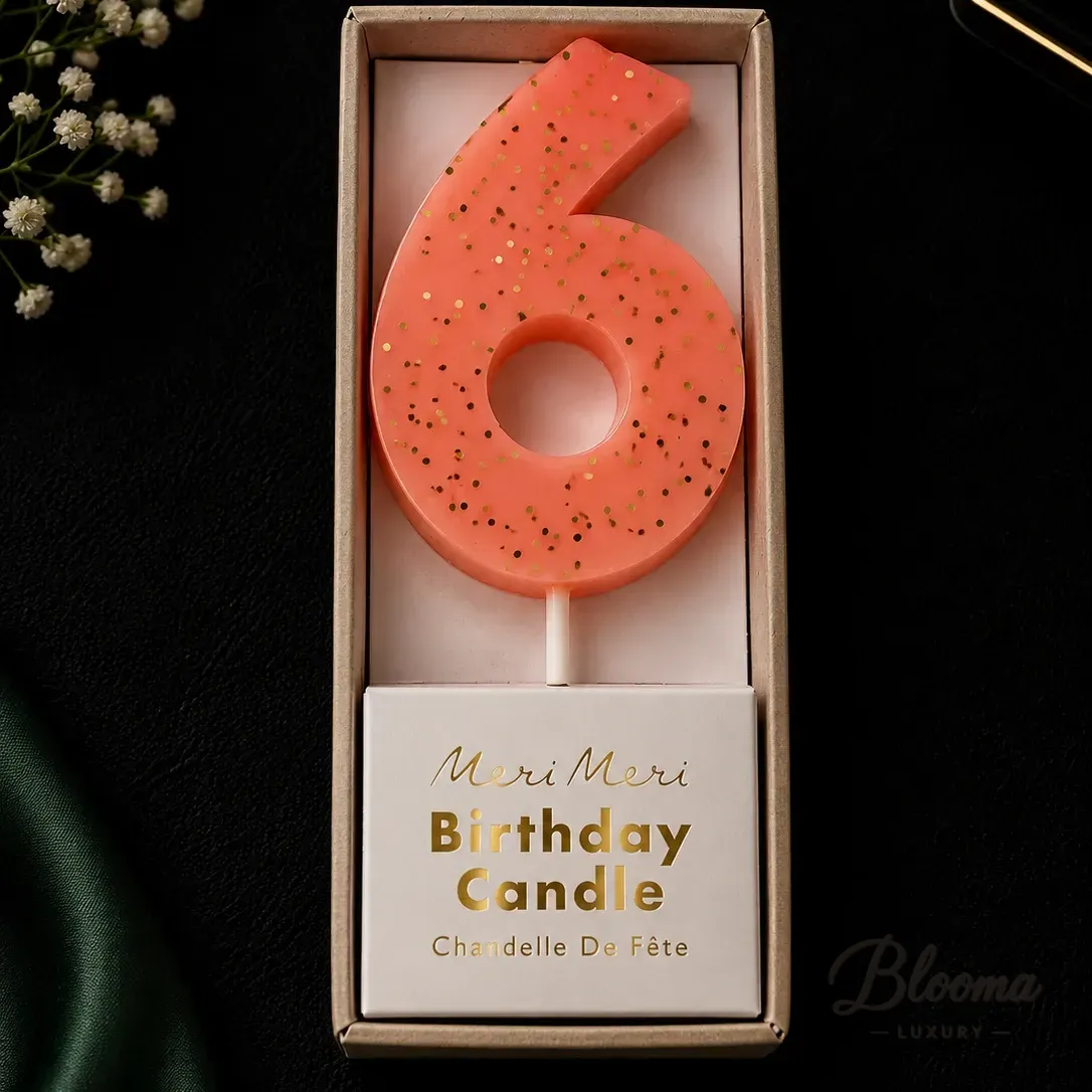 Meri Meri Number 6 Birthday Candle (3–4 inch)