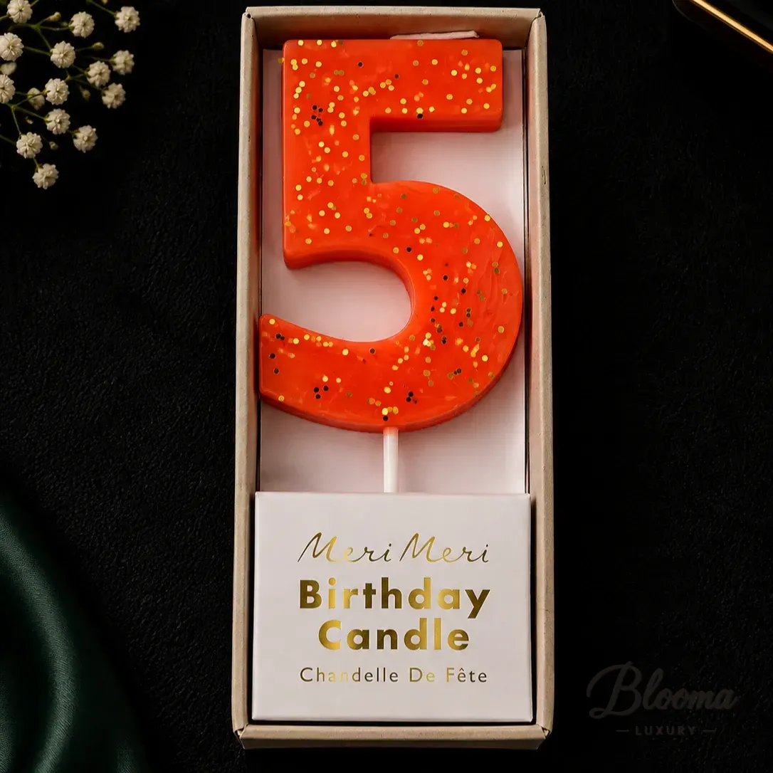 Meri Meri Number 5 Birthday Candle (3–4 inch)