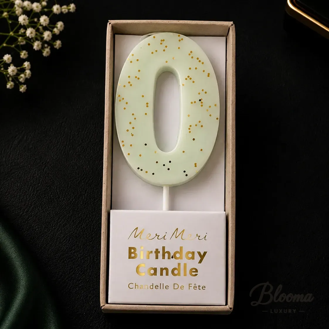 Meri Meri Number 0 Birthday Candle (3–4 inch)
