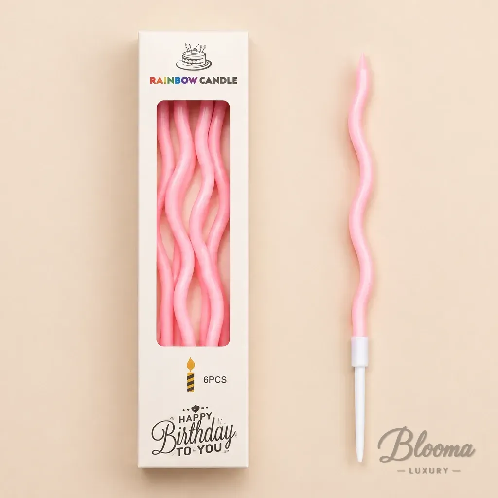Baby Pink Elegance Candles - Pack Of 6