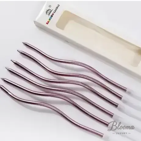 Pink Spiral Candles, 6-Pack
