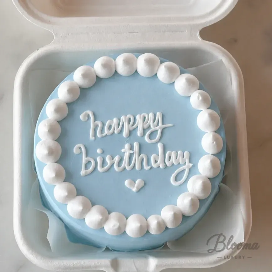 Classic Birthday Mini Bento Cake for 1–2 People – Vanilla Flavor