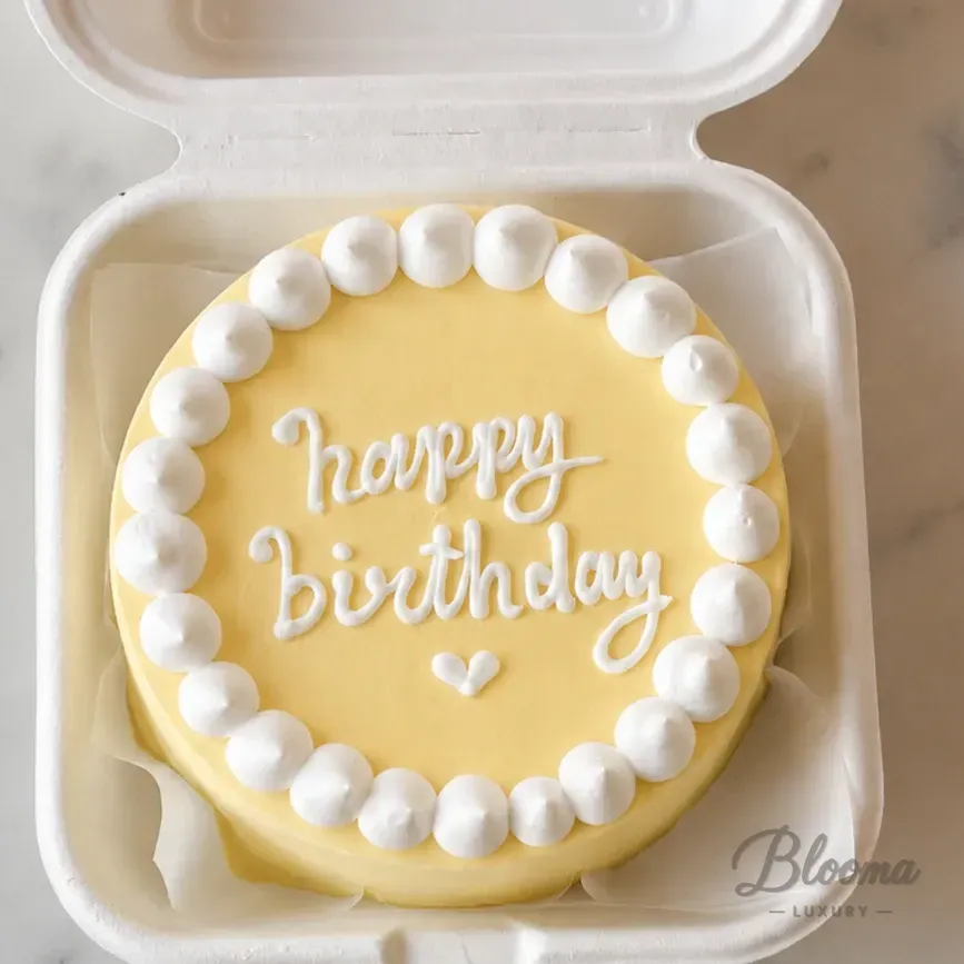 Classic Birthday Mini Bento Cake for 1–2 People – Saffron Flavor