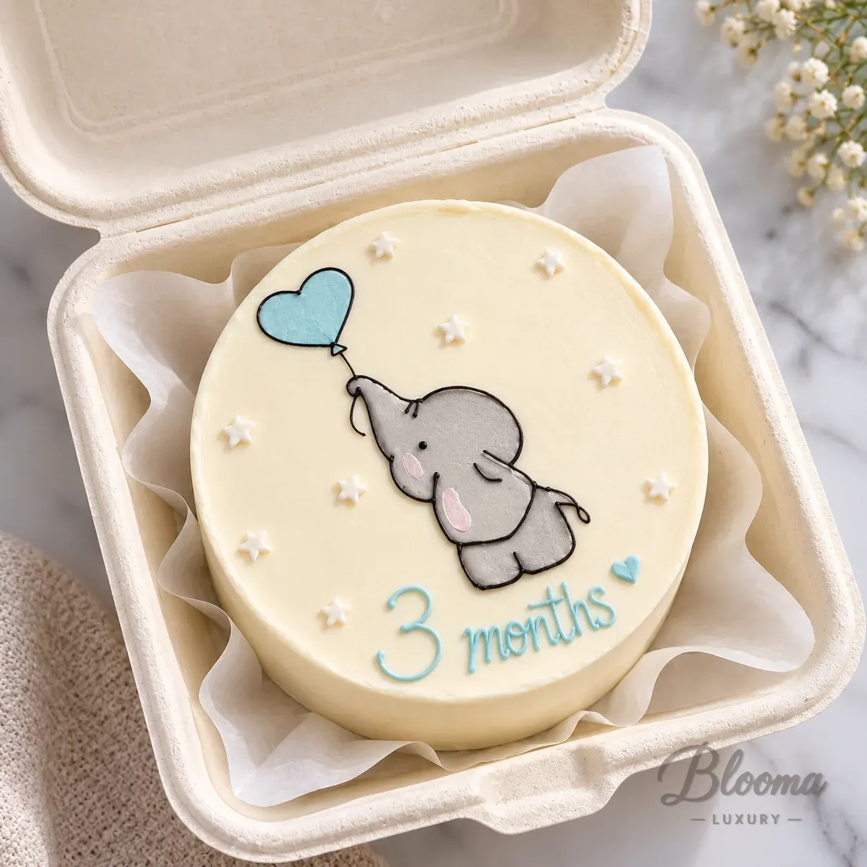 Bento For Kids - Elephant - Mini Cake For 1 Or 2 Persons