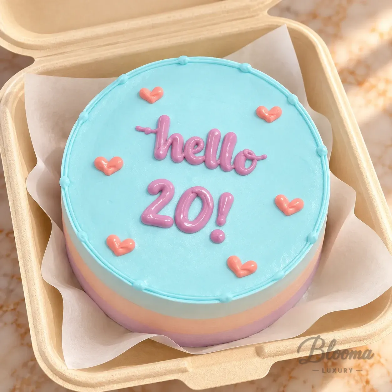 Hello 20 Mini Bento Cake – Serves 1–2 Persons-Bento 27