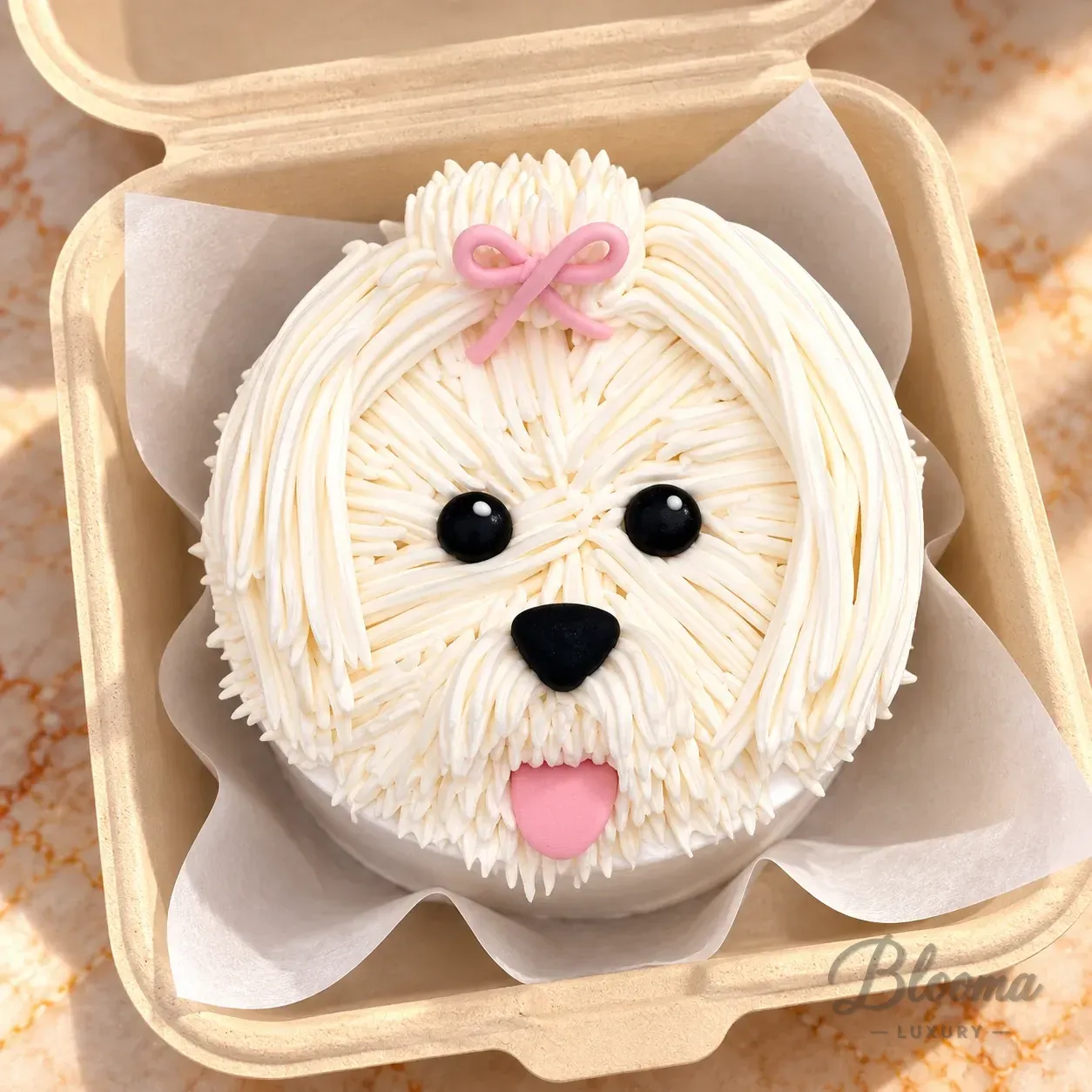 Cute Puppy Bento Mini Cake – Serves 1–2-Bento 25