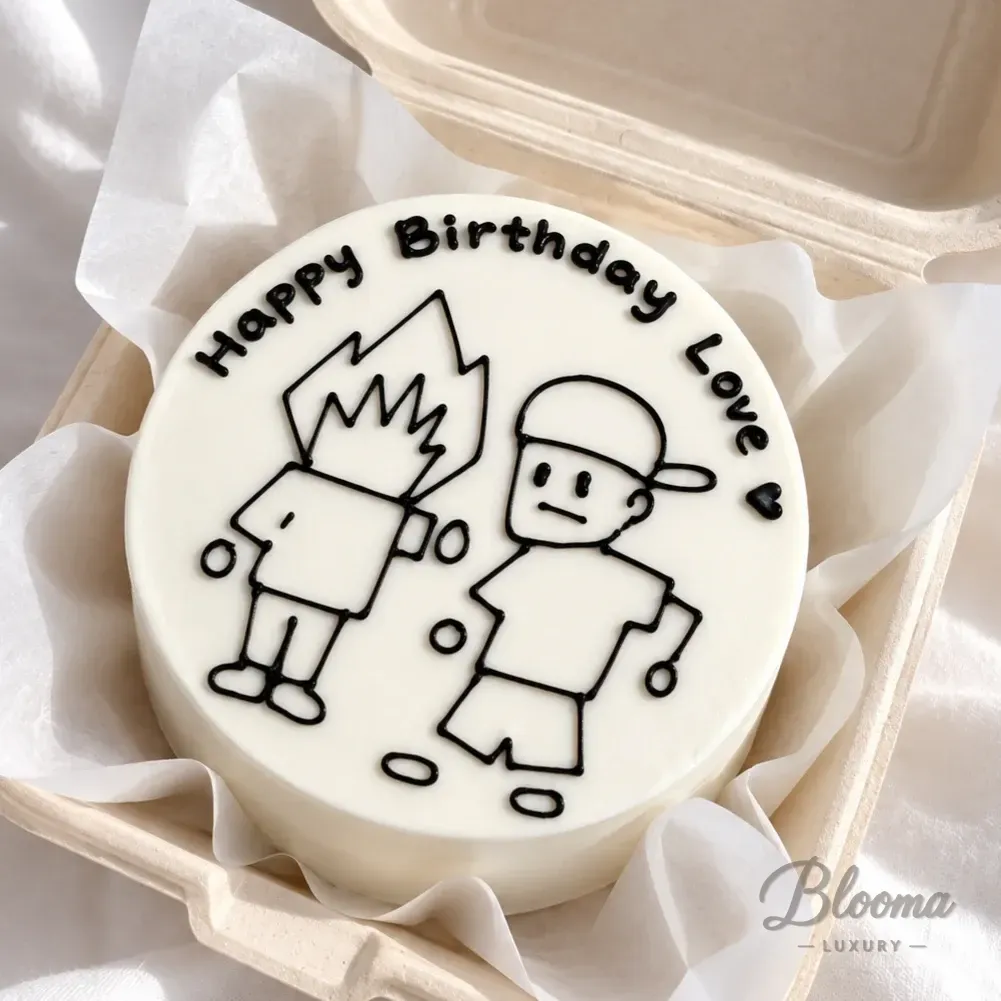 Roblox Birthday Doodle Bento Mini Cake – Serves 1–2-Bento - 14