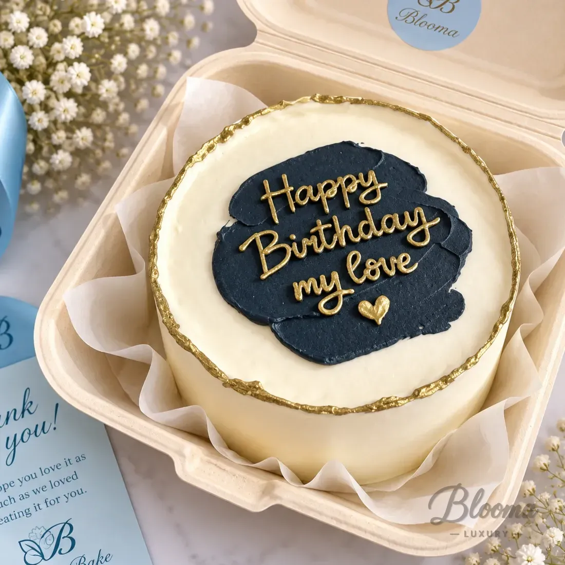 Midnight Love Birthday Bento Cake (1–2 Persons)